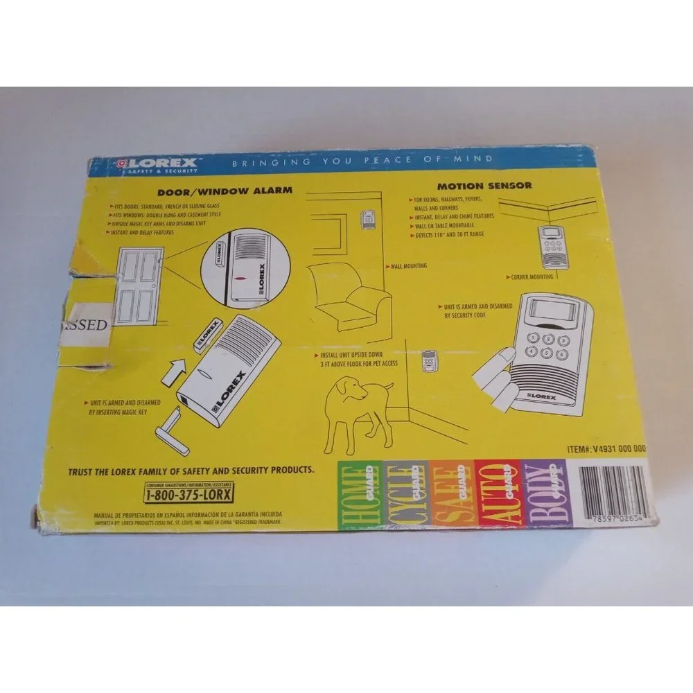 Lorex Safety & Security Home Security System AG-2634Z NEW